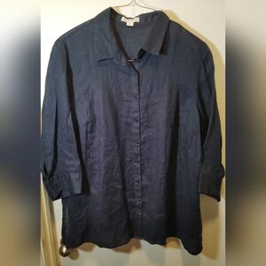Coldwater Creek Navy Blouse